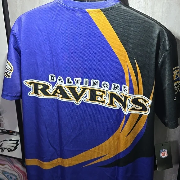 L Baltimore Ravens Custom Sublimated NFL Football Game Day Fan Jersey - Picture 8 of 8
